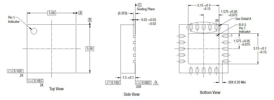 Mechanical Drawing - Skyworks Solutions Inc. SKY1224x SPDT Switches